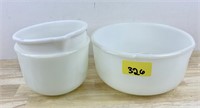 3x Fire King Mixing Bowls