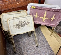 Five Vintage TV Trays