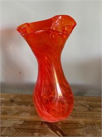 Lefton Art Glass Vase 8”