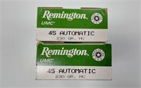 REMINGTON UMC- 45 AUTOMATIC-
2 BOXES OF 50