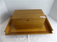 INLAY SERVING TRAY & TRINKET BOX