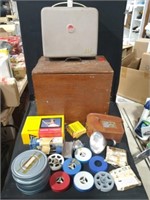 Vintage Camera/Film Projector w/Wood Case