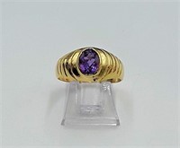 18K GOLD AND AMETHYST RING