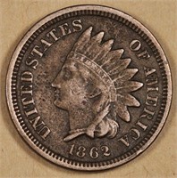 1862 Natural XF Indian Head Cent