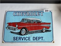 Chevrolet Metal Sign U234