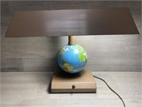 MCM Metal World Globe Desk Lamp - Works