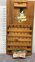 WOODEN CALENDER FOR ANY YEAR AND MONTH