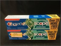 Crest plus scope whitening toothpaste set of 2