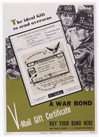 WWII WAR BOND CERTIFICATE POSTER