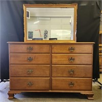 Beal's wooden dresser with mirror