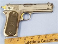 Colt, automatic, .38 smokeless powder - has origin