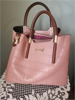 Dandbady purse handbag pinkish brown 11x9 with 5"