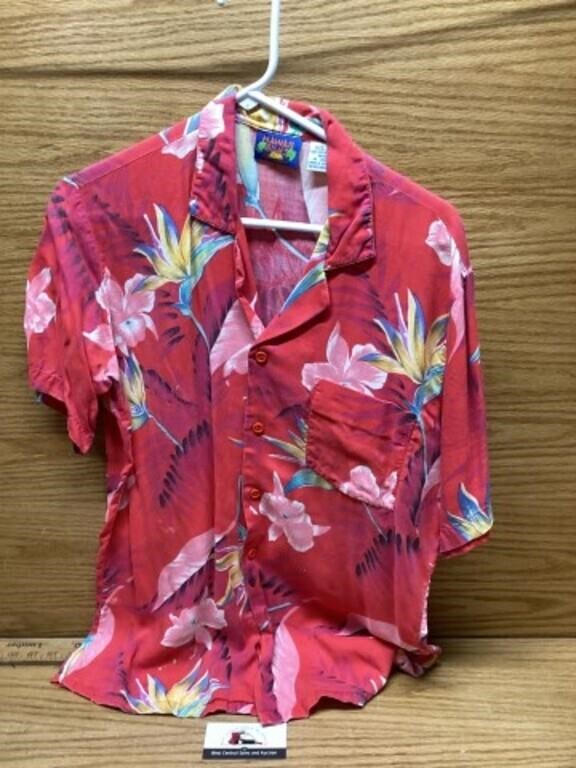 Vintage Hawaiian blues Hawaiian shirt size medium