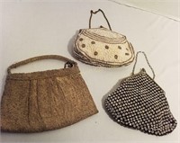 (3) Beaded Purses