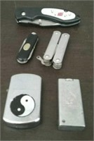 Box-Pocket Knives, Lighters, & 1 Multi Tool
