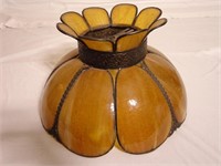 Antique Amber Colored glass lamp Shade