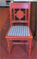 Chair Painted w/Upholstered Seat 17" x 17" x H 35"
