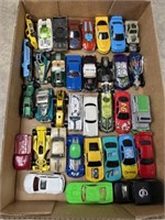 Toy cars and trucks, assortment of brands