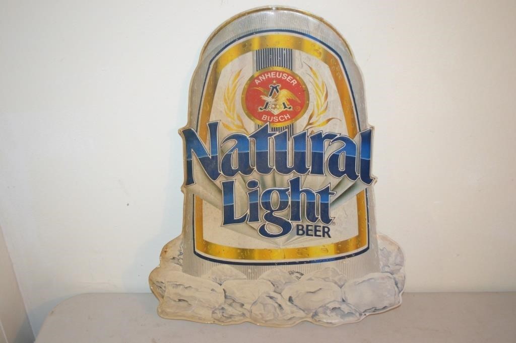 Natural Light Metal Beer Sign