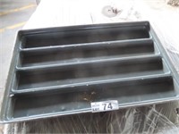 3 Pallets of 4 Section French Stick Baking Trays