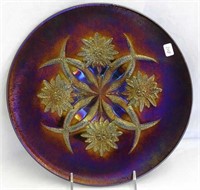 Four Flowers chop plate - purple