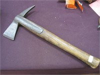 antique fire axe with hatchet and pick