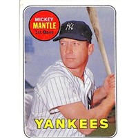 1969 Topps Mickey Mantle Crease Free Centered