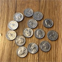 (14) 1970s Washington Quarter Coins
