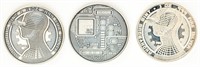 Coin 3 Bitcoin 1oz Silver Rounds Total 3 ounces