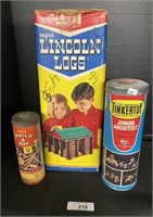Retro Lincoln Logs, Tinkertoys.