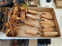 TRAY- SHOE STRETCHERS, WOODEN MOTORCYCLE SHOWS