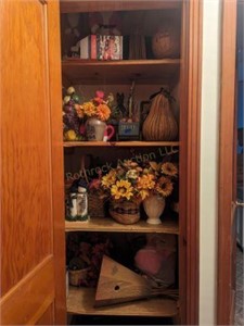 Fall & Christmas Decorations in Closet