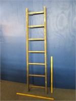 antique wooden ladder section (6ft 8in tall)