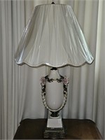 Vintage Capodimonte-Style Porcelain Lamp w/ Shade