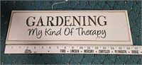 Gardening Therapy Sign