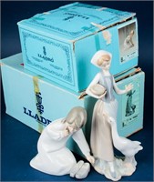 2 Retired Lladro Figurines 1052 and 4523