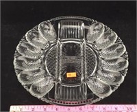 Clear Glass Deviled Egg Plate