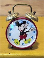 Vintage Small Mickey Mouse Wind Up Clock