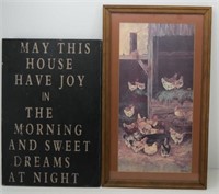 Hen House Print, Inspiration Quote Art Picture