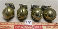 SET OF BRASS CASTORS