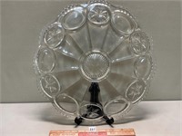 PRETTY PRESS GLASS EGG PLATTER