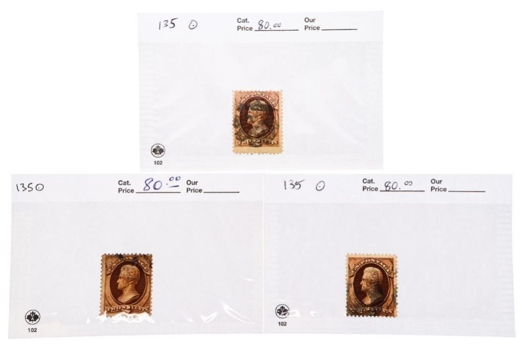 Lot 3 USA Postage x Two cents Scotts Cat. No. 135
