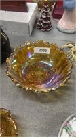 Carnival glass decorative bowl