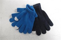 2-Pk Boys' Winter Gloves, Blue/Navy