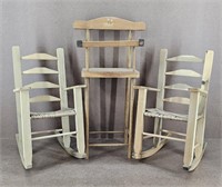 Baby Doll Rocking Chairs & High Chair