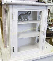 Small painted wood display cabinet