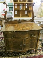 Antique oak wash stand