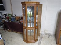 Lighted display case cabinet.