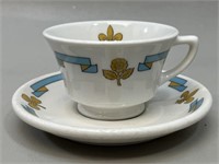 Syracuse China Cup & Saucer Flluer de Li & /Rose