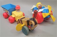 3 Vintage Fisher Price Toys